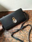 2018 Mulberry Amberley Clutch Bag in Black Grain Leather