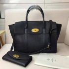 2017 S/S Mulberry Bayswater with Strap Black Grain Leather
