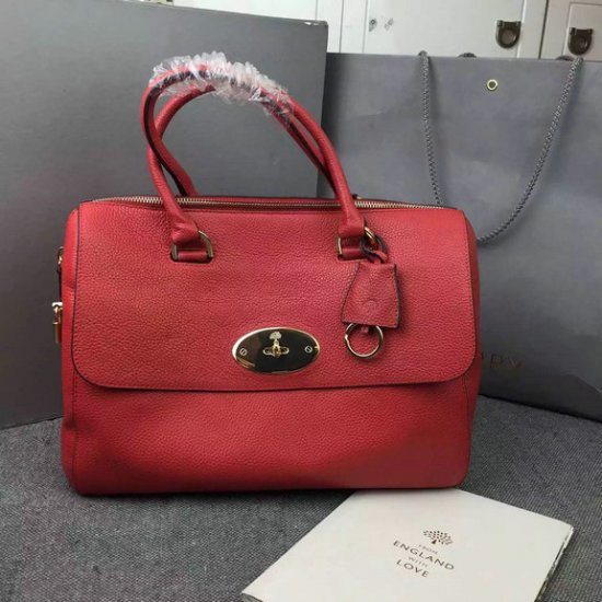 2015 Mulberry Del Rey Bag Red Small Grain Leather - Click Image to Close