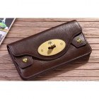 Mulberry 312a Natural Leather Purses Dark Coffee