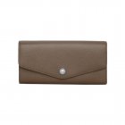 Mulberry Dome Rivet Continental Wallet Taupe & Ballet Pink Shiny Goat