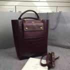 2016 Fall/Winter Mulberry Maple Tote Bag Burgundy Polished Embossed Croc