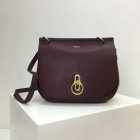 2017 Cheap Mulberry Amberley Satchel Oxblood Grain Leather