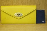 Mulberry Envelope Wallet in Yellow Leather