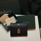 2018 Mulberry Amberley Medium Wallet Black Cross Grain Leather