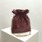 2018 Mulberry Lynton Mini Bucket Bag in Antique Ruby Leather