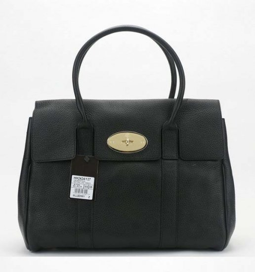 Mulberry Pocket Bayswater Bag in Black Soft Grain Leather - Click Image to Close