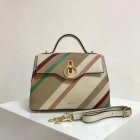 2018 S/S Mulberry Mini Seaton Bag in Chalk Diagonal Stripe Smooth Calf