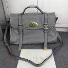 2015 New Mulberry Alexa Oversized Satchel Bag in Grey Leather