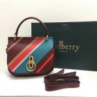 2017 Cheap Mulberry Small Amberley Satchel Multicolor Diagonal Striped Leather