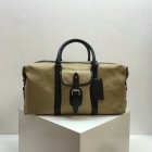 2018 Mulberry Heritage Weekender Natural & Black Canvas with Smooth Calf Leather