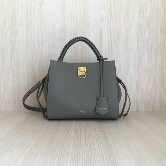 2020 Mulberry Small Iris Bag in Grey Grain Leather - Click Image to Close