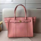 2017 S/S Mulberry Zipped Bayswater Tote in Macaroon Pink Small Classic Grain