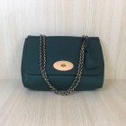 Classic Mulberry Medium Lily Bag in Green Soft Grain Leather