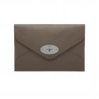 Mulberry Willow Clutch Taupe Silky Classic Calf With Nickel