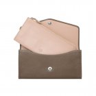 Mulberry Dome Rivet Continental Wallet Taupe & Ballet Pink Shiny Goat