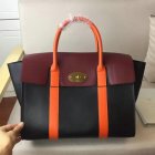 2017 Cheap Mulberry Bayswater with Strap Black,Burgundy & Orange Smooth Calf