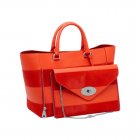 Mulberry Willow Tote Fiery Red Silky Classic Calf & Haircalf Stripe