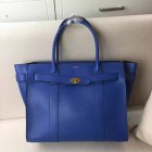 2017 S/S Mulberry Zipped Bayswater Tote in Porcelain Blue Small Classic Grain