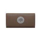 Mulberry Daria Continental Wallet Taupe Spongy Pebbled