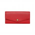 Mulberry Dome Rivet Continental Wallet Bright Red Shiny Goat