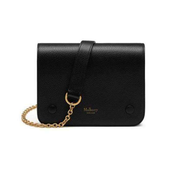 2016 Latest Mulberry Small Clifton Crossbody Bag Black Small Classic Grain - Click Image to Close