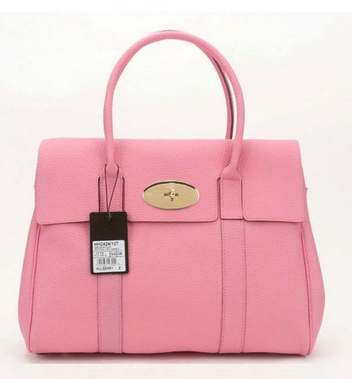 Mulberry Pocket Bayswater Bag in Ballet Pink Soft Grain Leather - Click Image to Close