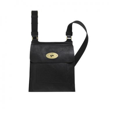 Mulberry Antony Messenger Black Natural Leather
