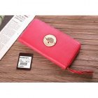 Mulberry Cow Leather Long Wallet 8461-571 Pink