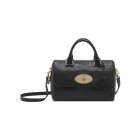 Mulberry Small Del Rey Black Glossy Goat With Soft Gold