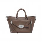 Mulberry Small Willow Tote Taupe Silky Classic Calf With Nickel