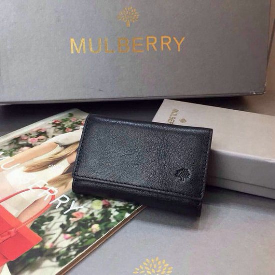 2015 Cheap Mulberry Leather Key Case in Black - Click Image to Close