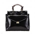Mulberry Polly Push Lock Tote Bag Black