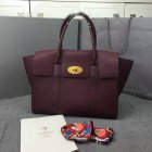 2016 Latest Mulberry New Bayswater Bag in Oxblood Natural Grain Leather