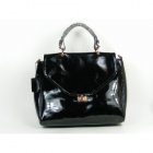 Mulberry Polly Push Lock Tote Bag Black