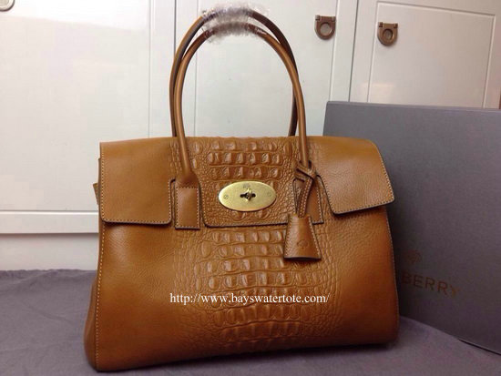 2014 Fall/Winter Mulberry Bayswater Oak Croc Printed Leather - Click Image to Close