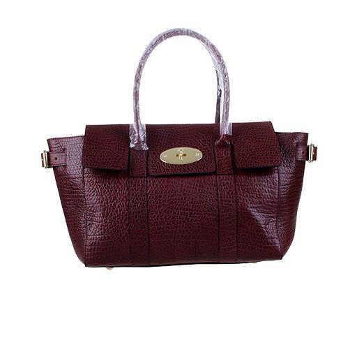 2014 Mulberry Bayswater Buckle Tote in Oxblood Shrunken Calf - Click Image to Close