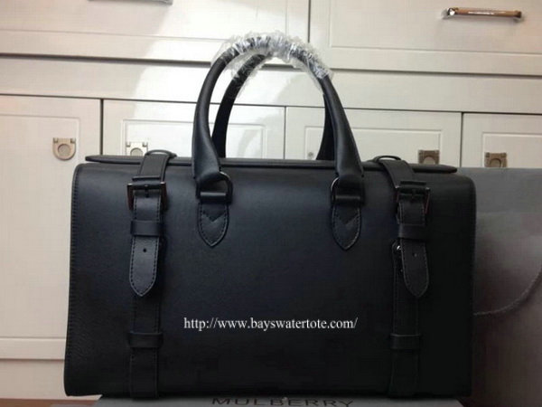 2014 F/W Mulberry Somerton Holdall Black Smooth Saddle - Click Image to Close