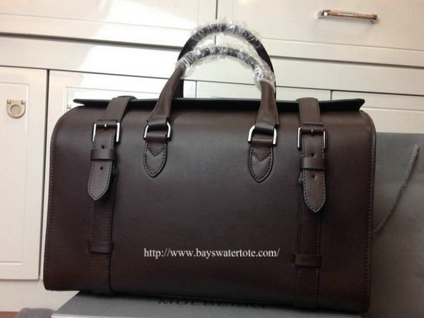 2014 F/W Mulberry Somerton Holdall Chocolate Smooth Saddle - Click Image to Close