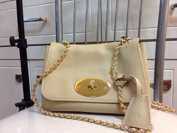 2014 Mulberry Lily Shoulder Bag in Beige Soft Grain - Click Image to Close