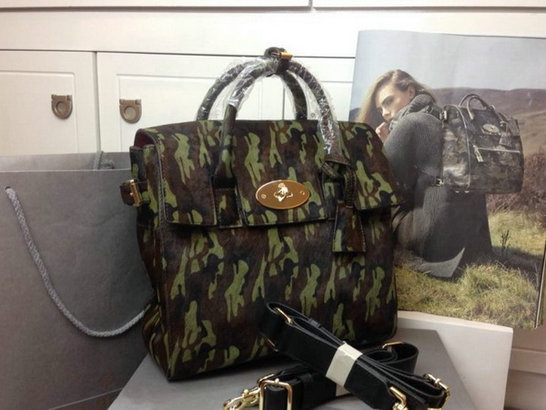 2014 A/W Mulberry Cara Delevingne Bag Khaki Camouflage Haircalf - Click Image to Close