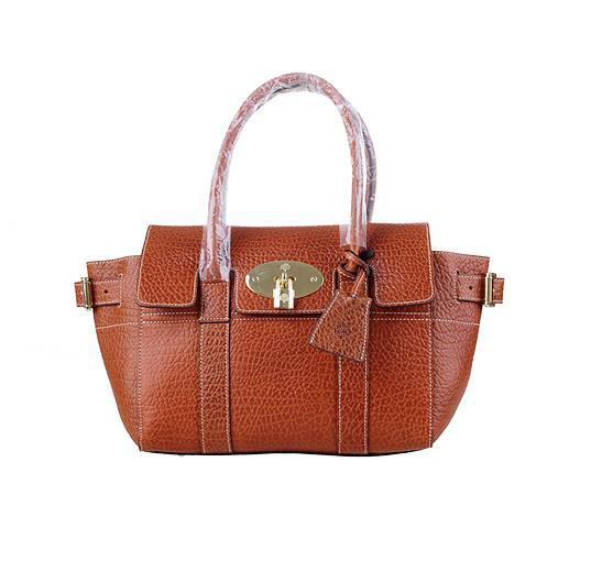 2014 Mulberry Small Bayswater Buckle Tote in Oak Shrunken Calf - Click Image to Close