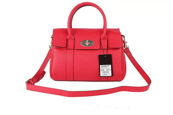 2015 Iconic Mulberry Small Bayswater Satchel in Hibiscus Small Classic Grain Leather - Click Image to Close