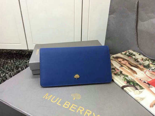 2015 Womens Mulberry Tree Slim Long Wallet in Sea Blue & Jungle Green Lamb Nappa - Click Image to Close
