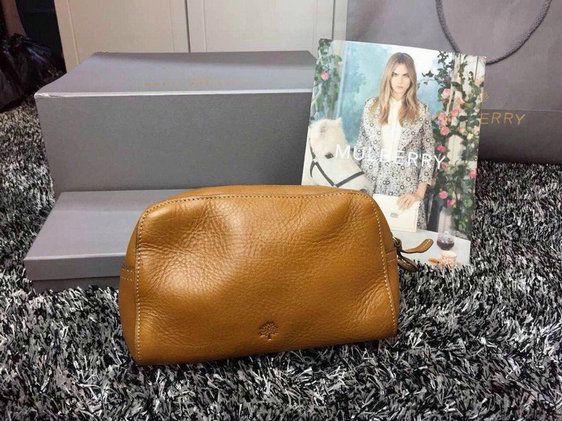 2015 Unisex Mulberry Leather Clutch 8437 in Oak - Click Image to Close