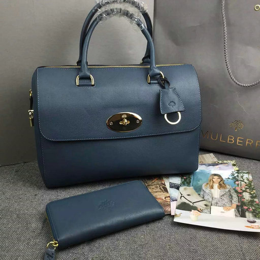 2015 Mulberry Del Rey Bag Petrol Blue Leather - Click Image to Close