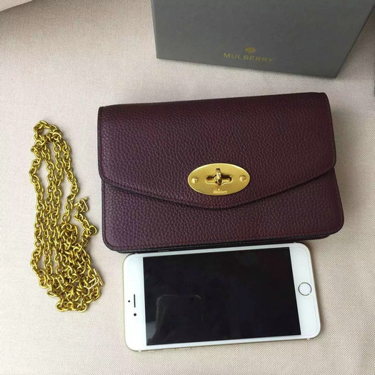 2016 Latest Mulberry Postman's Lock Clutch in Oxblood Grain Leather - Click Image to Close