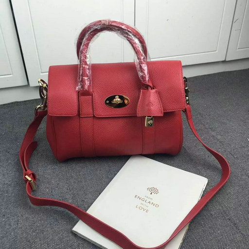 2016 Latest Mulberry Small Bayswater Satchel Fiery Spritz Small Classic Grain - Click Image to Close