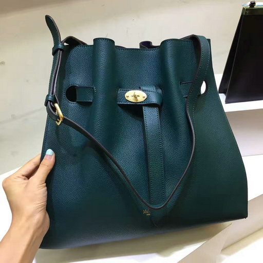 2017 Cheap Mulberry Tyndale Bucket Bag Ocean Green Small Classic Grain - Click Image to Close