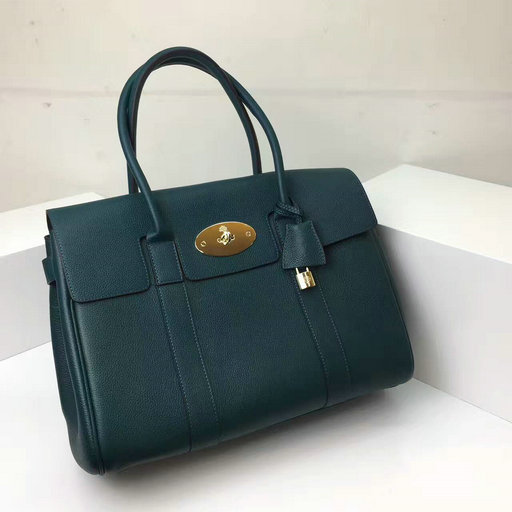 2017 Cheap Mulberry Bayswater Tote Ocean Green Small Classic Grain - Click Image to Close